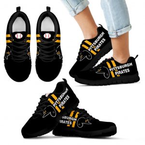 Vertical Two Line Mixed Helmet Pittsburgh Pirates Sneakers
