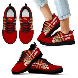 Vertical Two Line Mixed Helmet San Francisco 49ers Sneakers