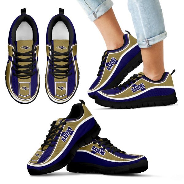 Vintage Color Flag Baltimore Ravens Sneakers