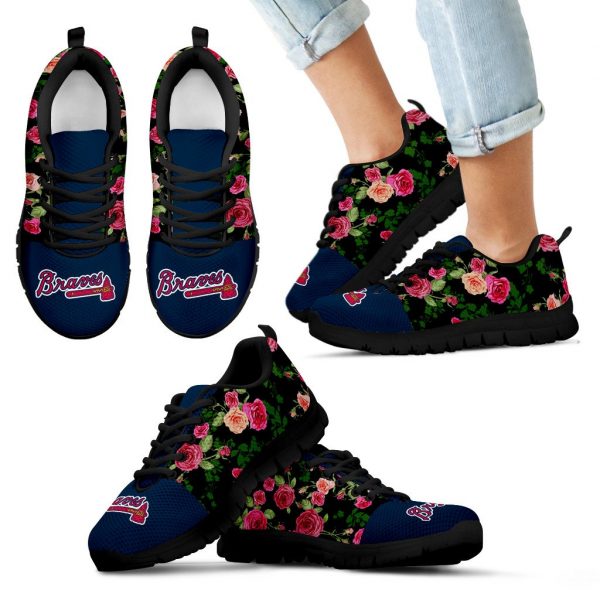 Vintage Floral Atlanta Braves Sneakers