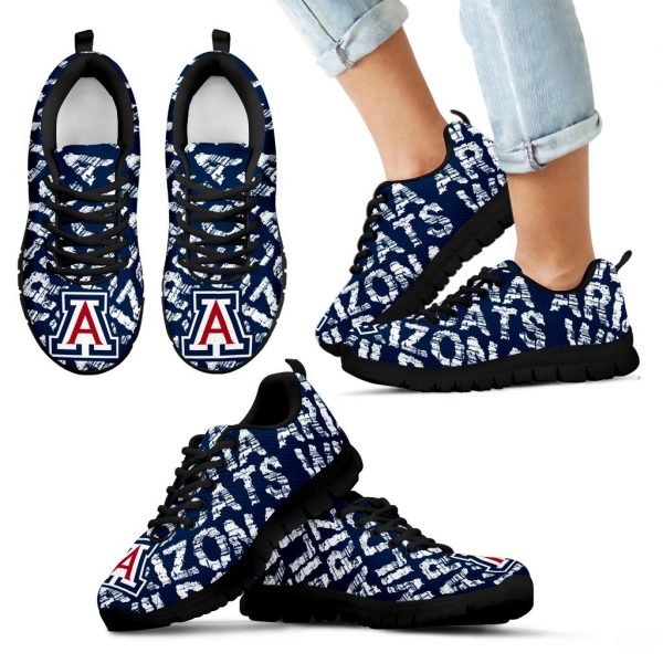 Vintage Logo Beautiful Arizona Wildcats Sneakers V1