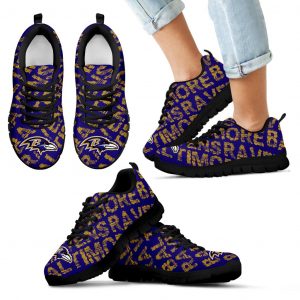 Vintage Logo Beautiful Baltimore Ravens Sneakers V2