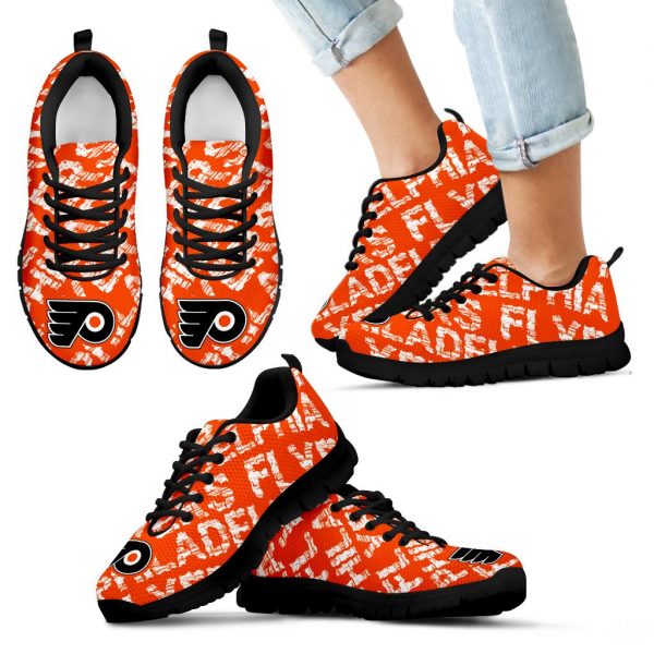 Vintage Logo Beautiful Philadelphia Flyers Sneakers V1