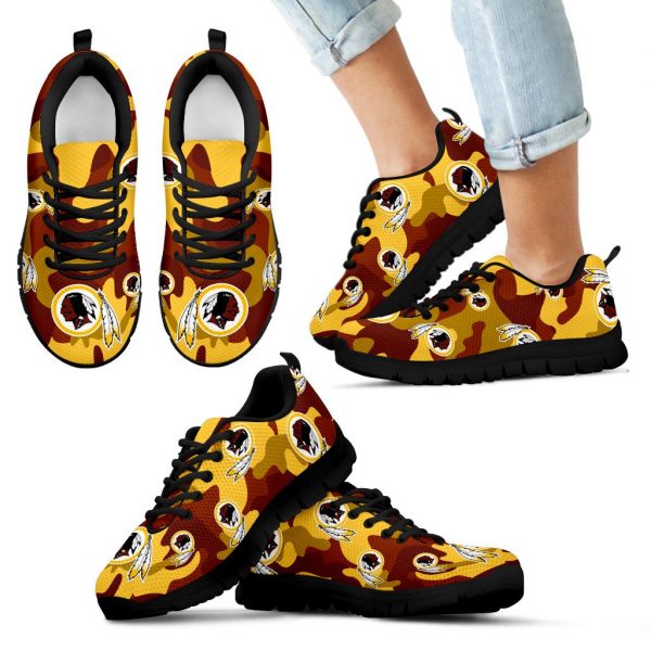 Washington Redskins Cotton Camouflage Fabric Military Solider Style Sneakers