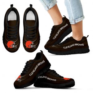 Wave Red Floating Pattern Cleveland Browns Sneakers
