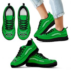 Wave Red Floating Pattern Marshall Thundering Herd Sneakers