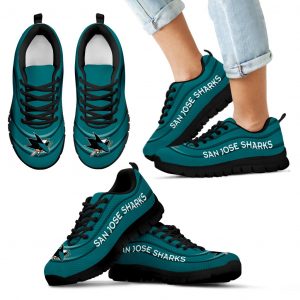 Wave Red Floating Pattern San Jose Sharks Sneakers