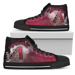 White Smoke Vintage Arizona Diamondbacks High Top Shoes