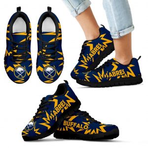 Zig Zag Circle Dizzy Excellent Nice Logo Buffalo Sabres Sneakers