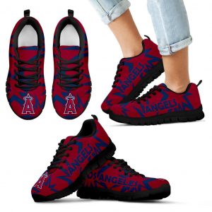Zig Zag Circle Dizzy Excellent Nice Logo Los Angeles Angels Sneakers