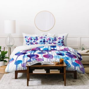 Abstract Watercolor Duvet Cover and Pillowcase Set Bedding Set