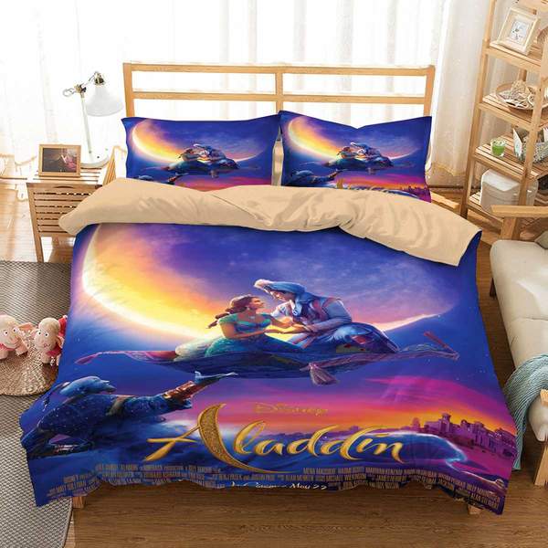 Aladdin 2019 Duvet Cover and Pillowcase Set Bedding Set 801