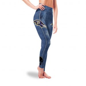 Amazing Blue Jeans Baltimore Ravens Leggings