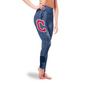 Amazing Blue Jeans Cleveland Indians Leggings