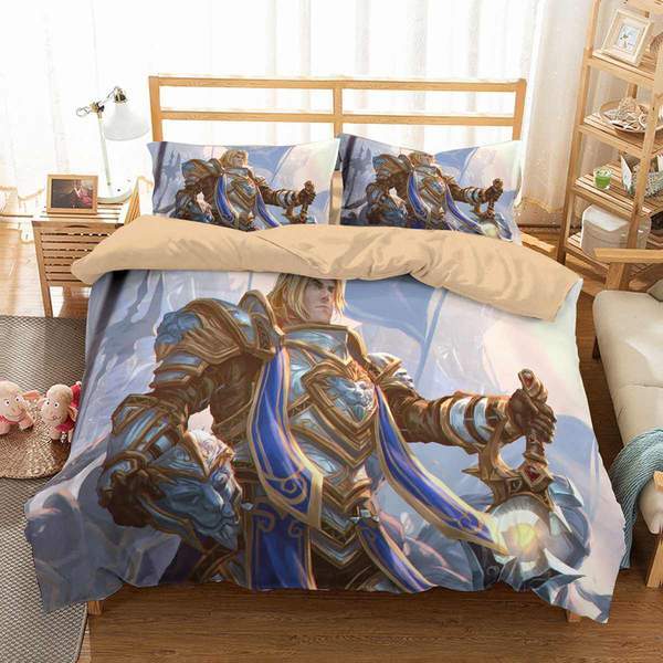 Anduin Wrynn World Of Warcraft Duvet Cover and Pillowcase Set Bedding Set