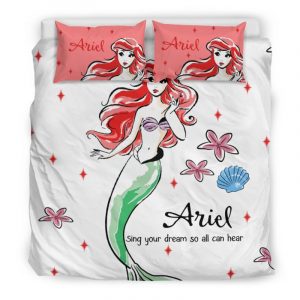 Ariel Disney Duvet Cover and Pillowcase Set Bedding Set