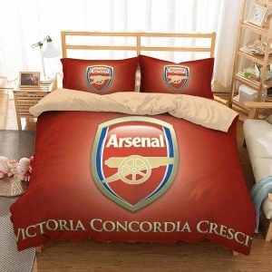 Arsenal F C Duvet Cover and Pillowcase Set Bedding Set