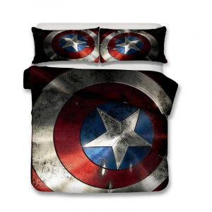 Art Pattern Marvel The Avengers Captain America Steven Rogers Duvet Cover and Pillowcase Set Bedding Set