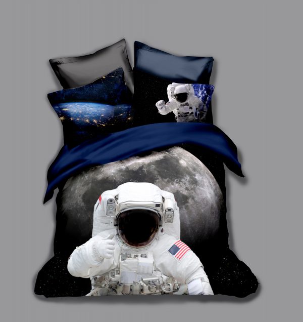 Astronaut Duvet Cover and Pillowcase Set Bedding Set