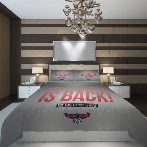 Atlanta Hawks 77 NBA Basketball ize Duvet Cover and Pillowcase Set Bedding Set
