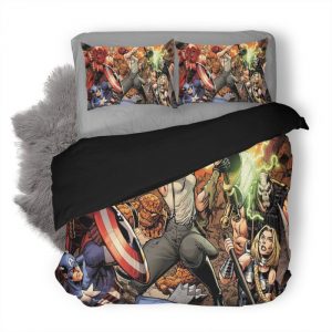 Avengers Comic Duvet Cover and Pillowcase Set Bedding Set