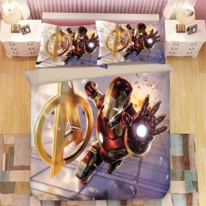 Avengers iron Man 232 Duvet Cover and Pillowcase Set Bedding Set