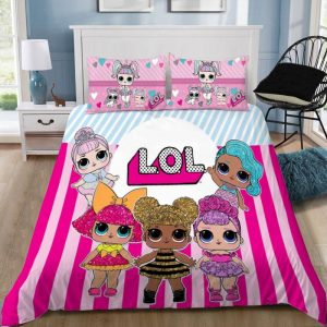 Baby Girls L O L Surprise Duvet Cover and Pillowcase Set Bedding Set 195
