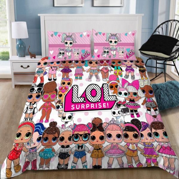 Baby Girls L O L Surprise Duvet Cover and Pillowcase Set Bedding Set 222