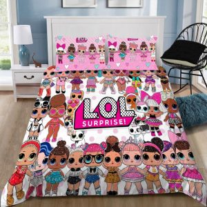 Baby Girls L O L Surprise Duvet Cover and Pillowcase Set Bedding Set 258