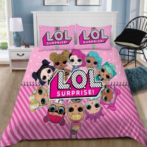Baby Girls L O L Surprise Duvet Cover and Pillowcase Set Bedding Set 52