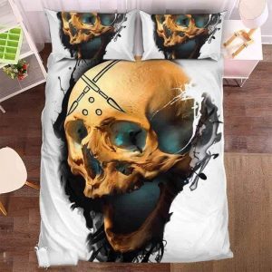 Badass Skull Duvet Cover and Pillowcase Set Bedding Set