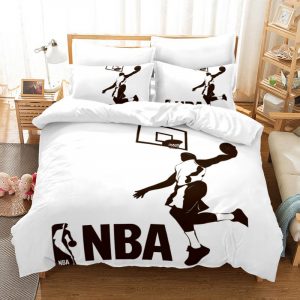 Basketball Nba 4 Duvet Cover and Pillowcase Set Bedding Set