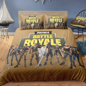 Battle Royale Fortnite Gamer Duvet Cover and Pillowcase Set Bedding Set 689
