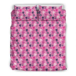 Beautiful Pink Kitty Duvet Cover and Pillowcase Set Bedding Set