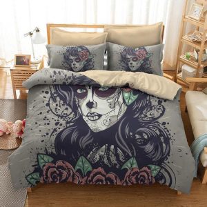 Beauty Skull s Duvet Cover and Pillowcase Set Bedding Set 378