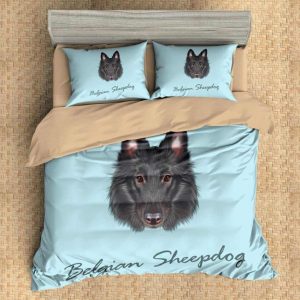 Belgian Sheepdog Duvet Cover and Pillowcase Set Bedding Set