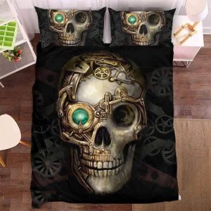 Bionic Skull Duvet Cover and Pillowcase Set Bedding Set