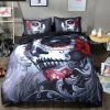 Black Sugar Skull Duvet Cover and Pillowcase Set Bedding Set