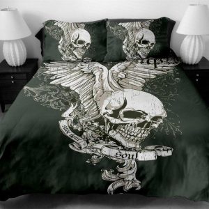 Bohemian Skull Save Your Soul Duvet Cover and Pillowcase Set Bedding Set 397