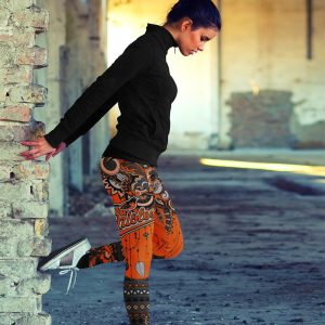 Boho Baltimore Orioles Leggings With Fantastic Art