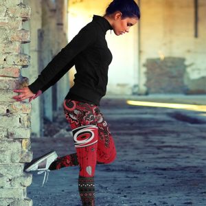 Boho Carolina Hurricanes Leggings With Fantastic Art