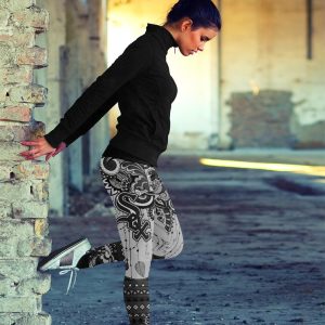 Boho Chicago White Sox Leggings With Fantastic Art