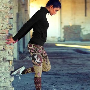 Boho Florida State Seminoles Leggings With Fantastic Art