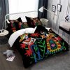 Boho Man And Women Skeleton Duvet Cover and Pillowcase Set Bedding Set