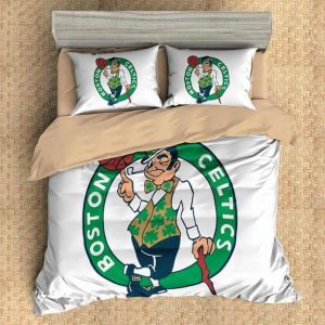 Boston Celtics Duvet Cover and Pillowcase Set Bedding Set