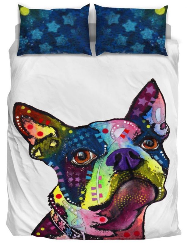 Boston Terier Duvet Cover and Pillowcase Set Bedding Set Boston Terier Duvet Cover and Pillowcase Set Bedding Set