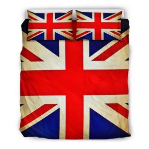 Bright Union Jack British Flag Print Duvet Cover and Pillowcase Set Bedding Set