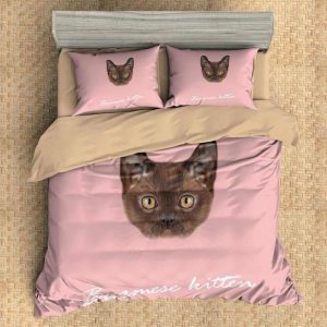 Burmese Kitten Duvet Cover and Pillowcase Set Bedding Set