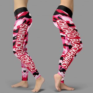 Camo Sporty Trending Fashion Fabulous Chicago Blackhawks Leggings