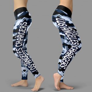 Camo Sporty Trending Fashion Fabulous Los Angeles Chargers Leggings